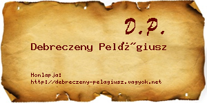 Debreczeny Pelágiusz névjegykártya