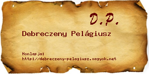 Debreczeny Pelágiusz névjegykártya